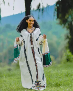 Delightful Cultural Habesha Dress: Unbelievable Handstitched Traditional Design on Ethiopian Dress, Suitable for Every Event Habesha Kemis