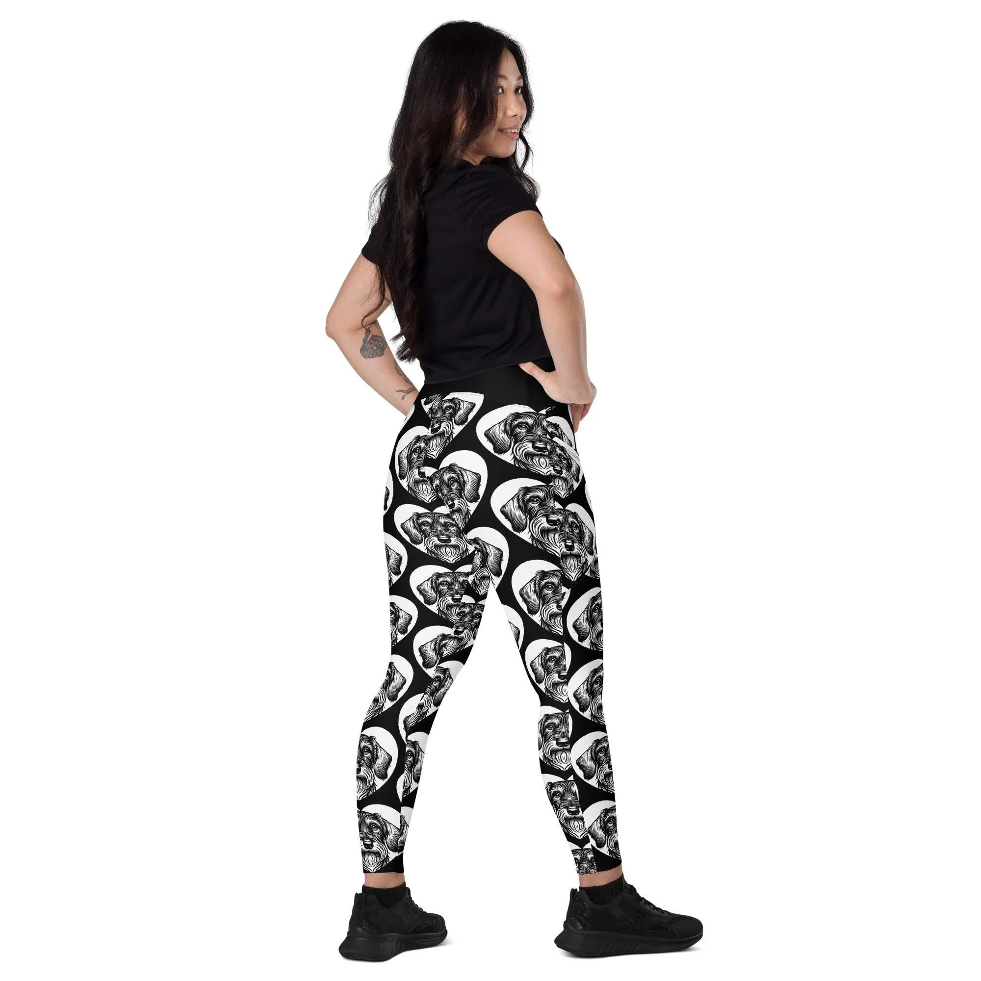 DOG BREED LEGGINGS with pockets - DACHSHUND WIRE HAIRED - HERTTAHOUND