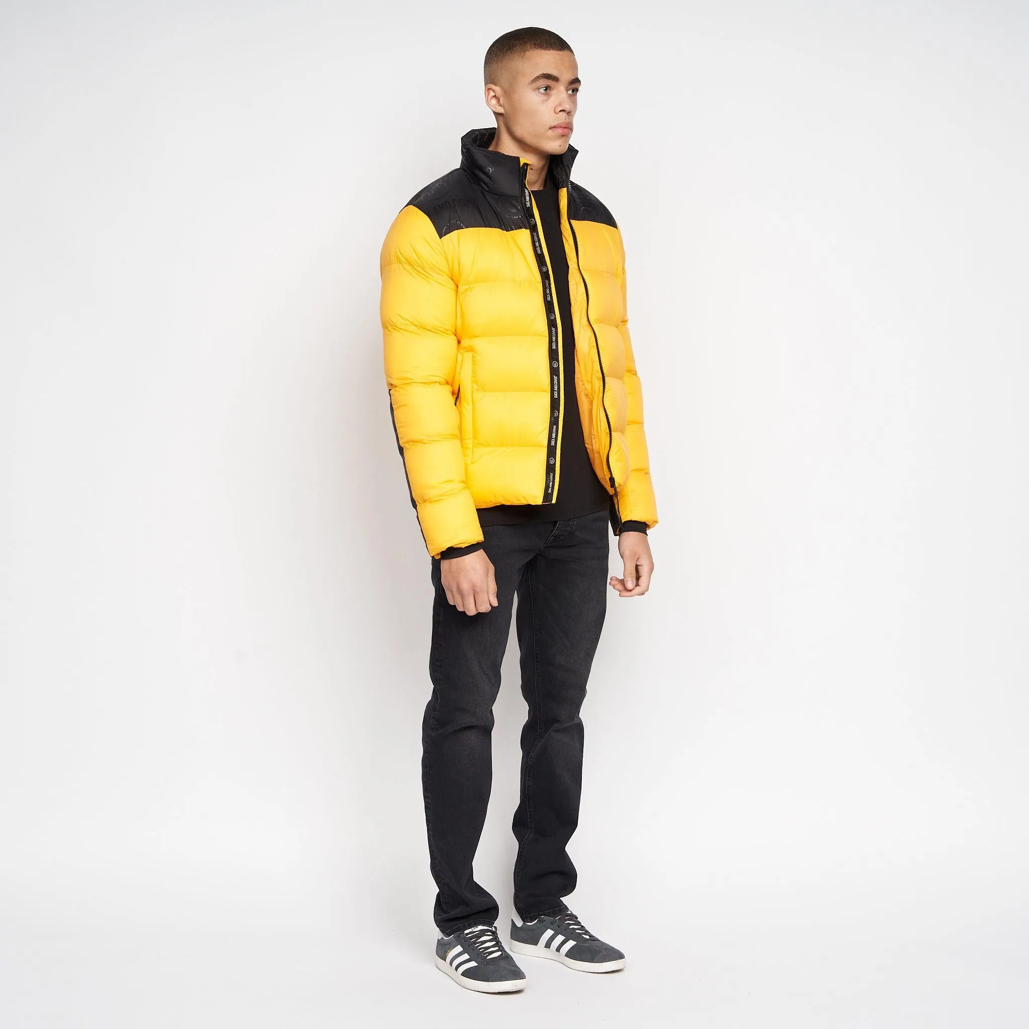 Duck and Cover Mens Synflax Puffer Jacket Yellow