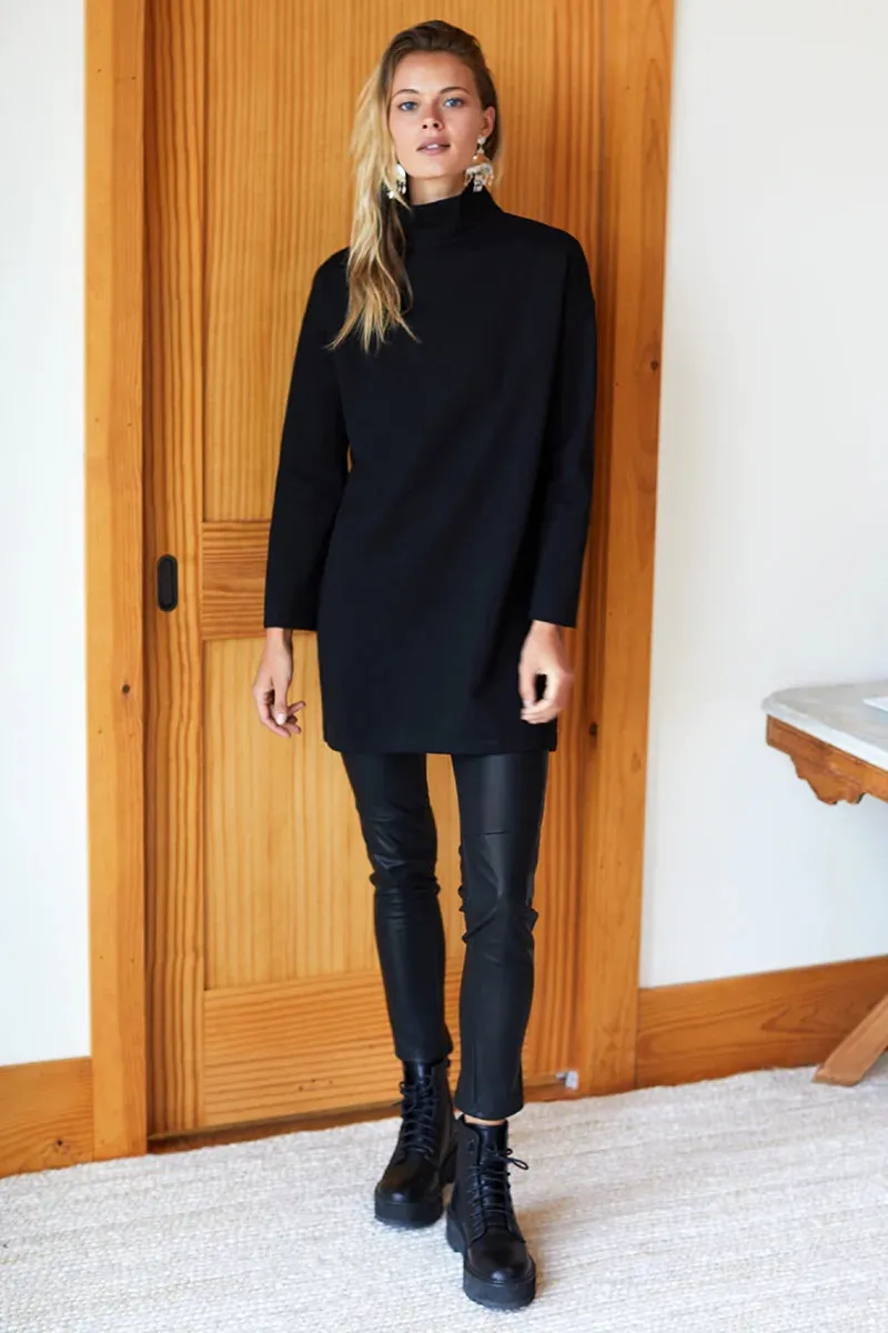 Edie Turtleneck Dress - Black Pointe