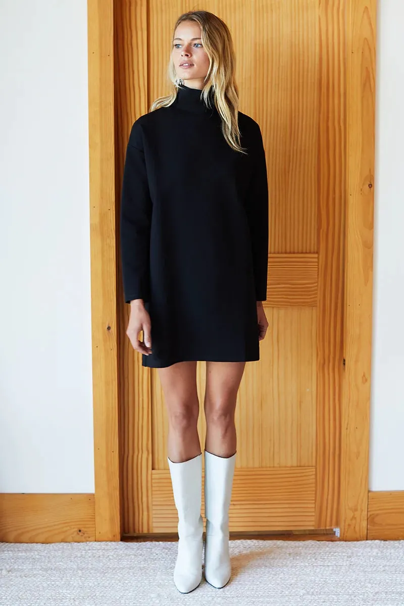 Edie Turtleneck Dress - Black Pointe