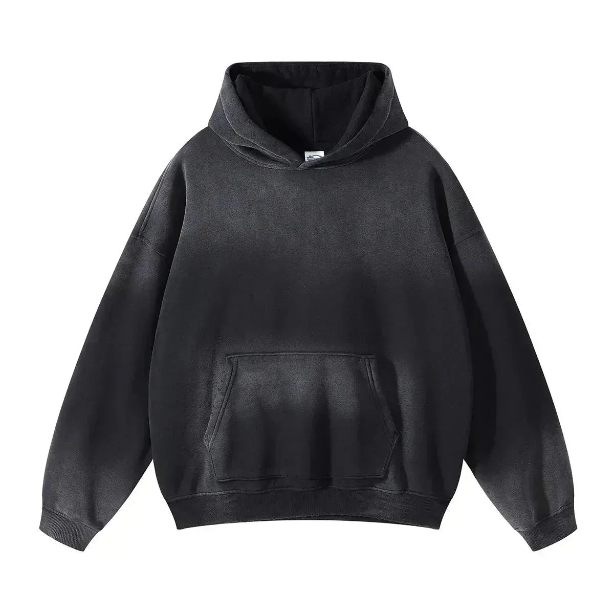 Fall Winter  High Street Velvet Padded Thickened Hoodie sweatshirt for men