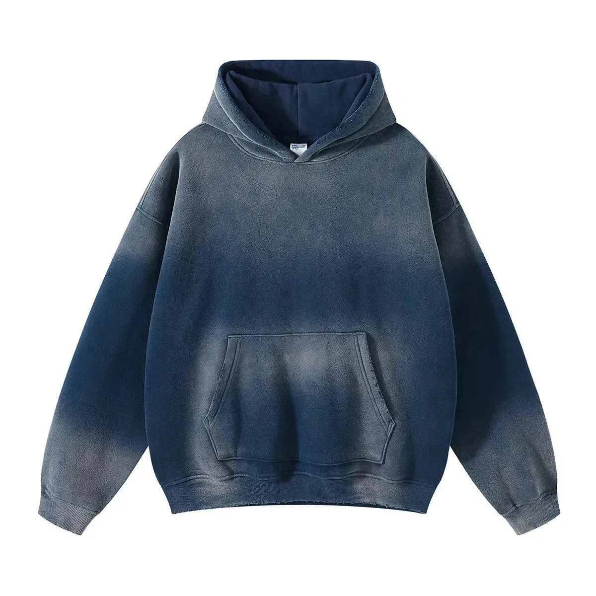 Fall Winter  High Street Velvet Padded Thickened Hoodie sweatshirt for men