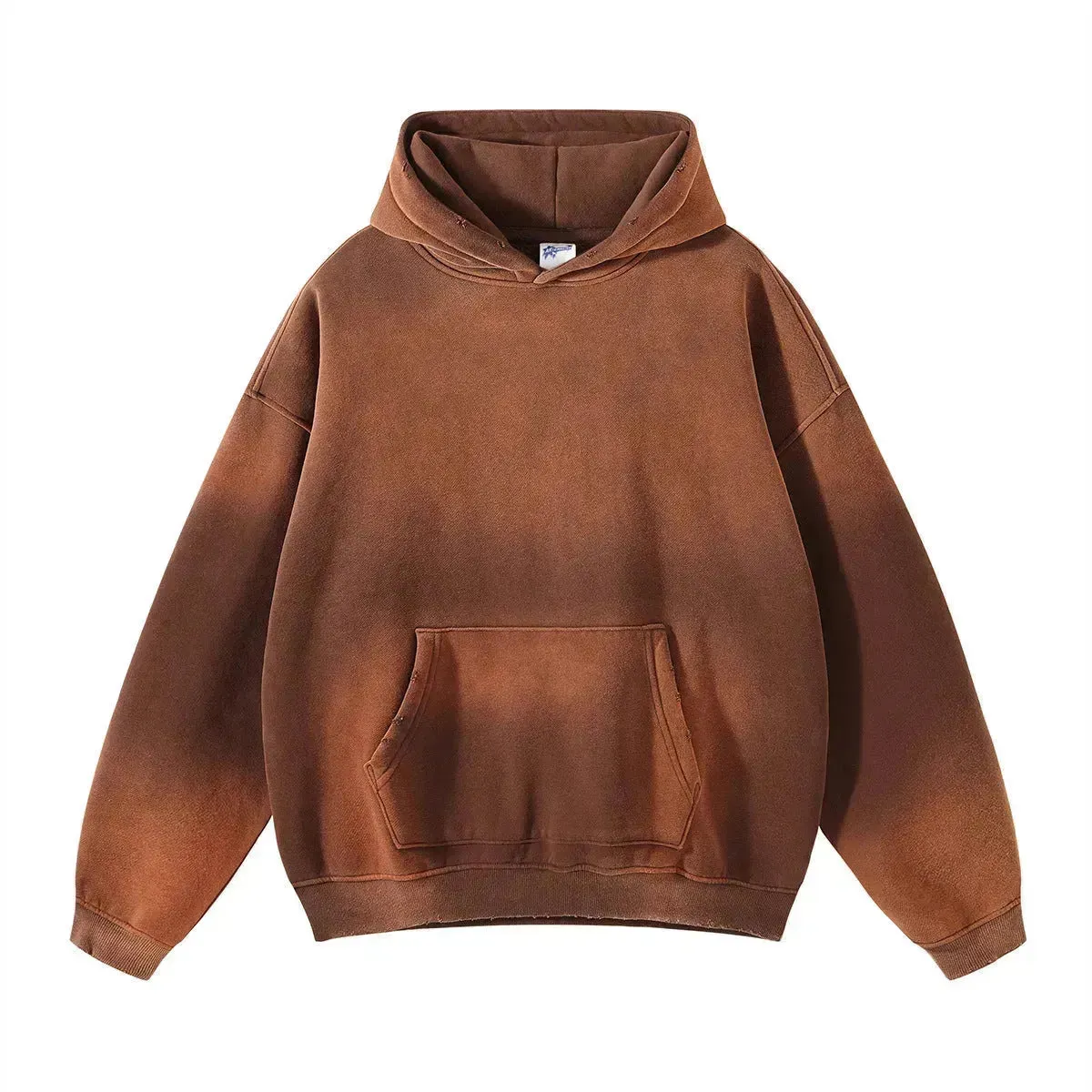 Fall Winter  High Street Velvet Padded Thickened Hoodie sweatshirt for men