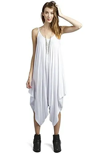 Fashion Secrets Solid Women Harem Overall Summer Jumpsuit Romper