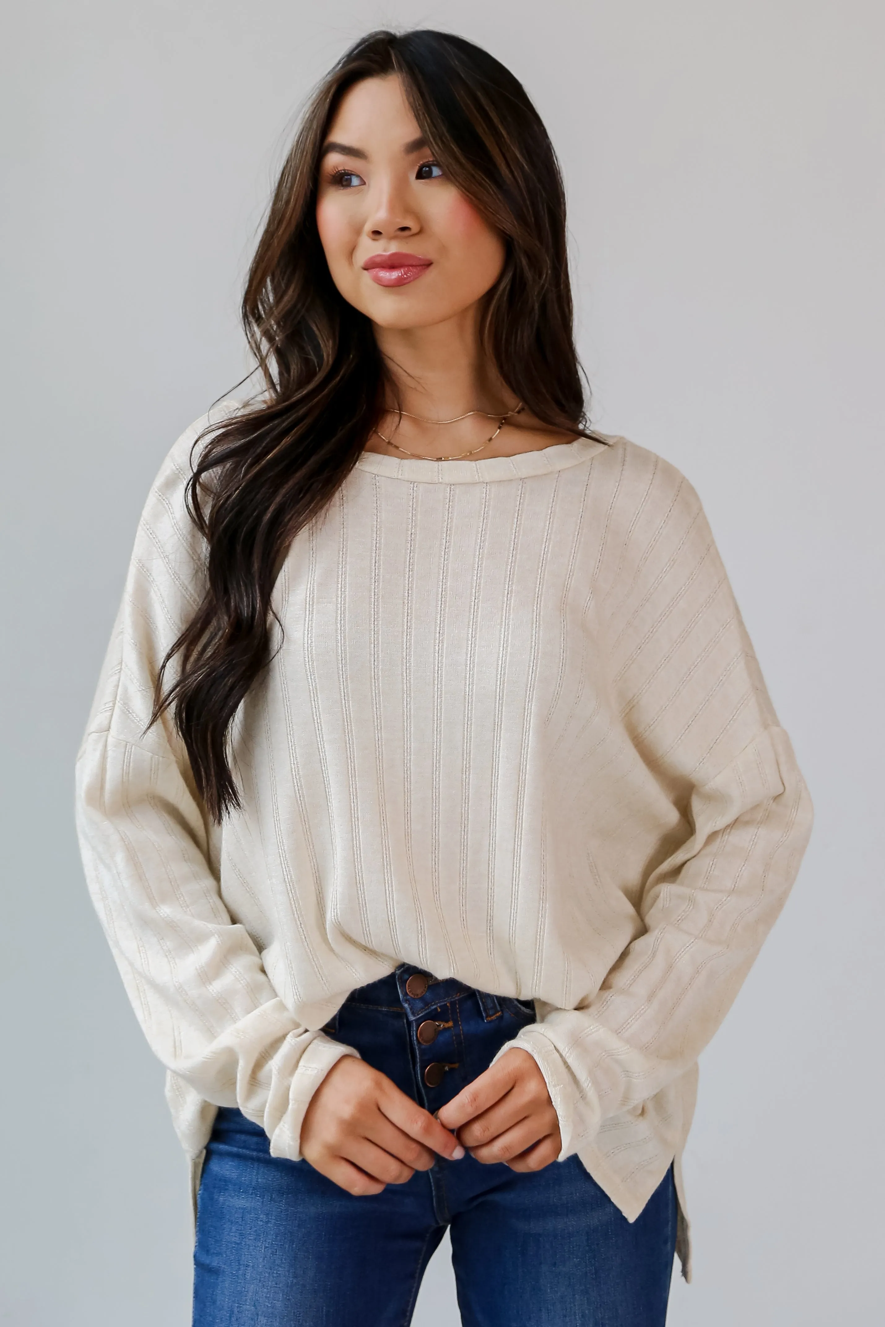 FINAL SALE - Lavish Attitude Ivory Knit Top