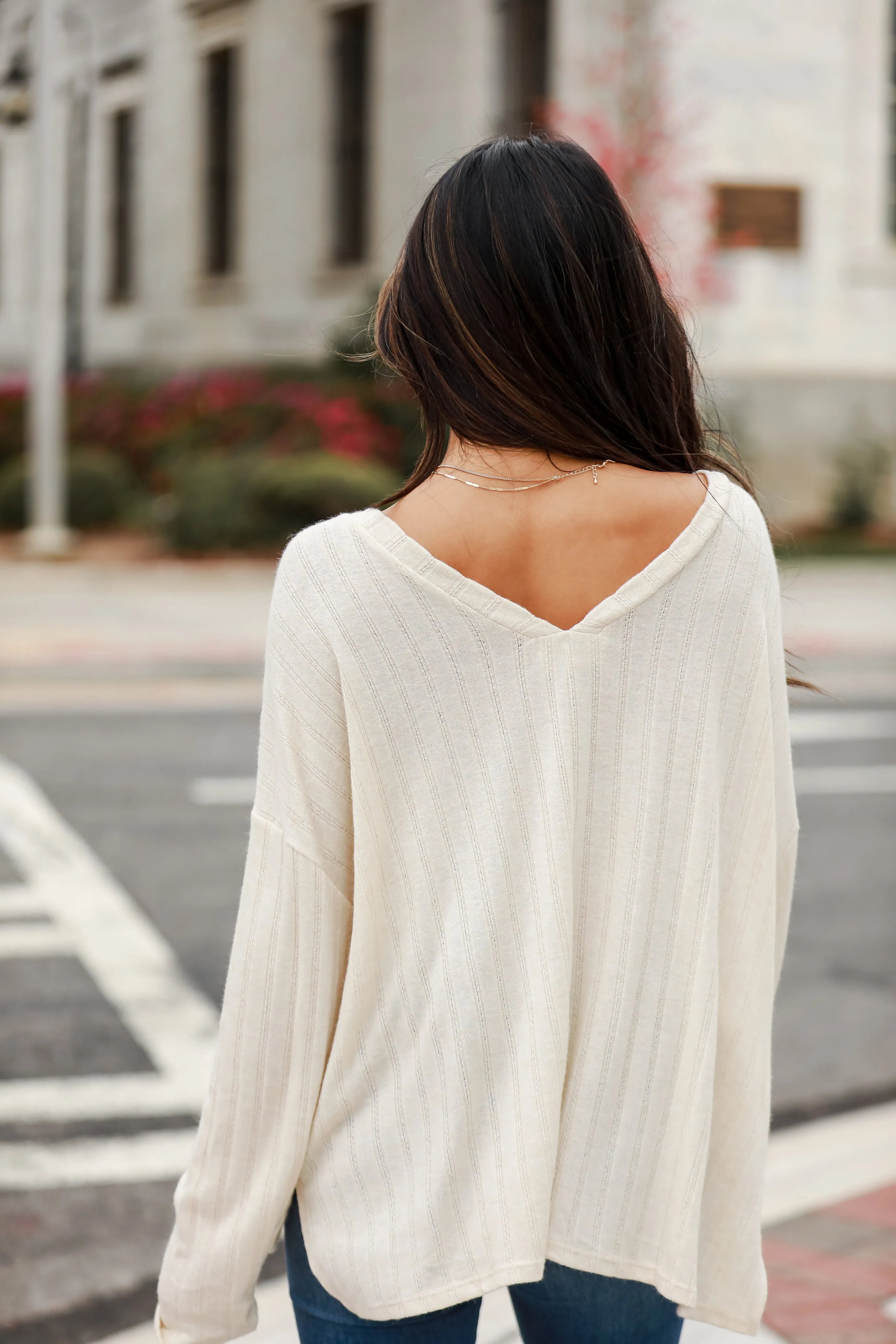 FINAL SALE - Lavish Attitude Ivory Knit Top