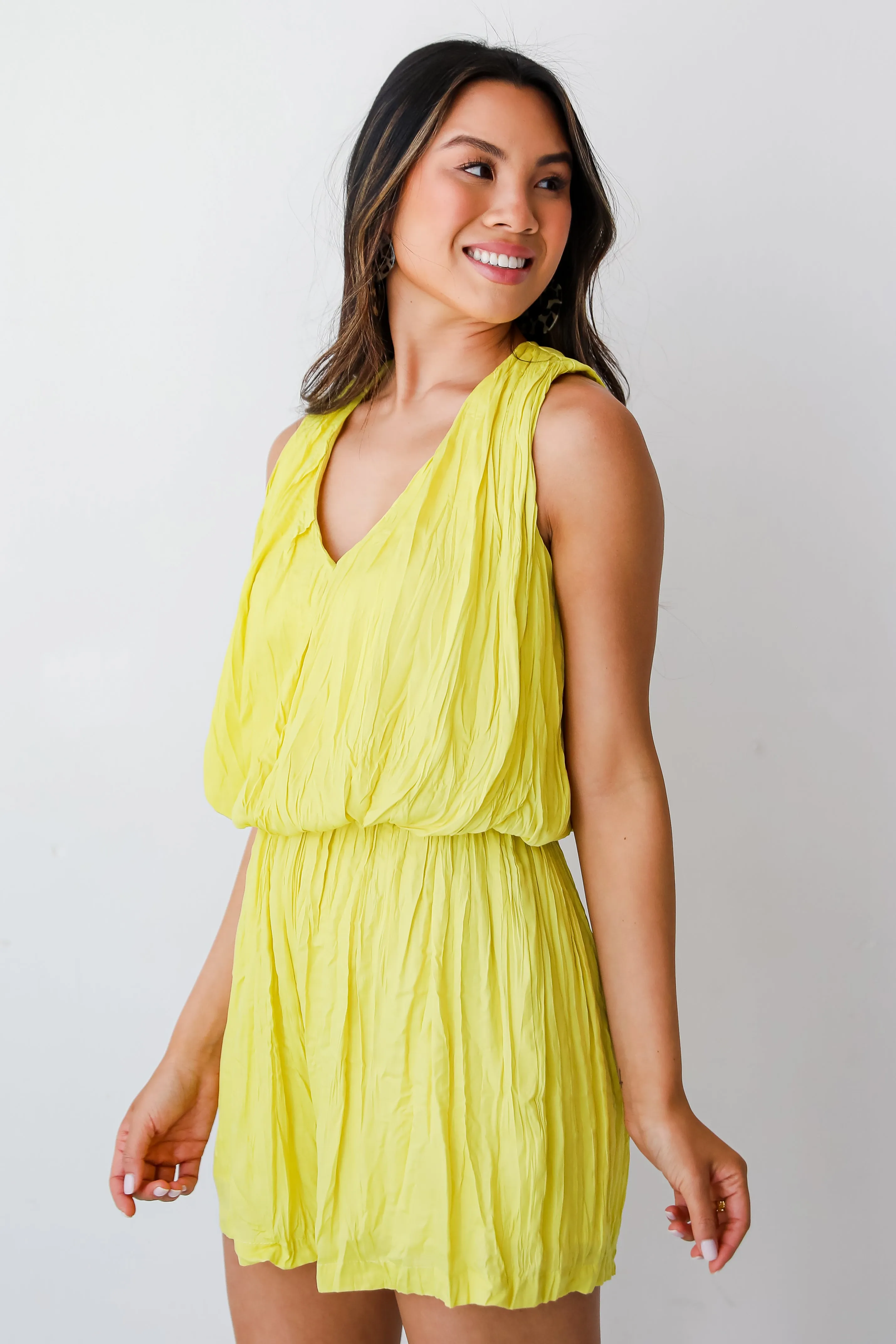 FINAL SALE - Sweetest Stance Yellow Romper