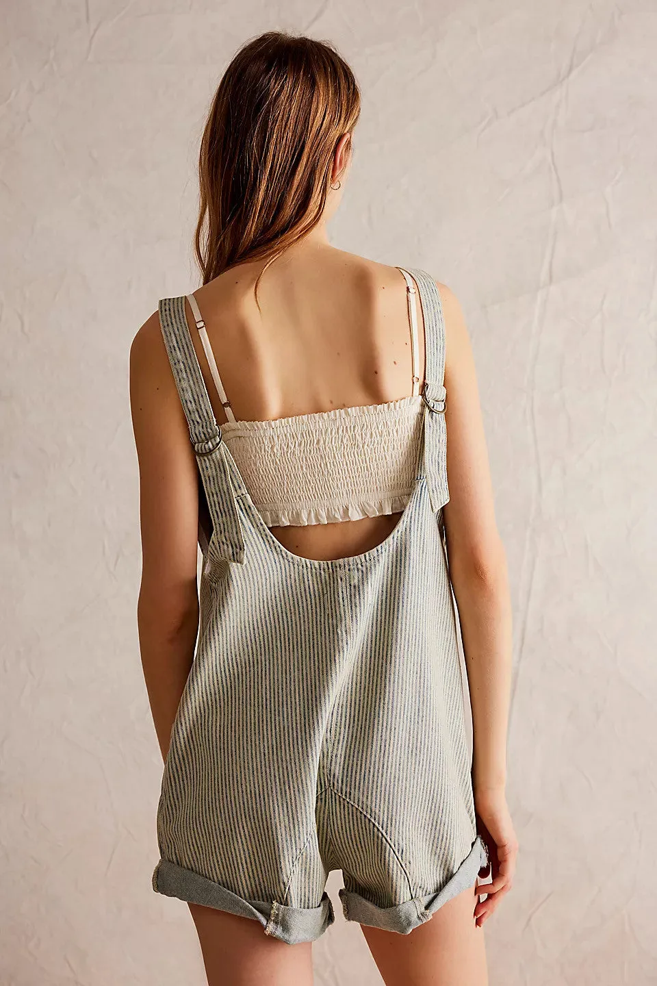 Free People Roller Railroad Shortall in Pillow Talk Stripe