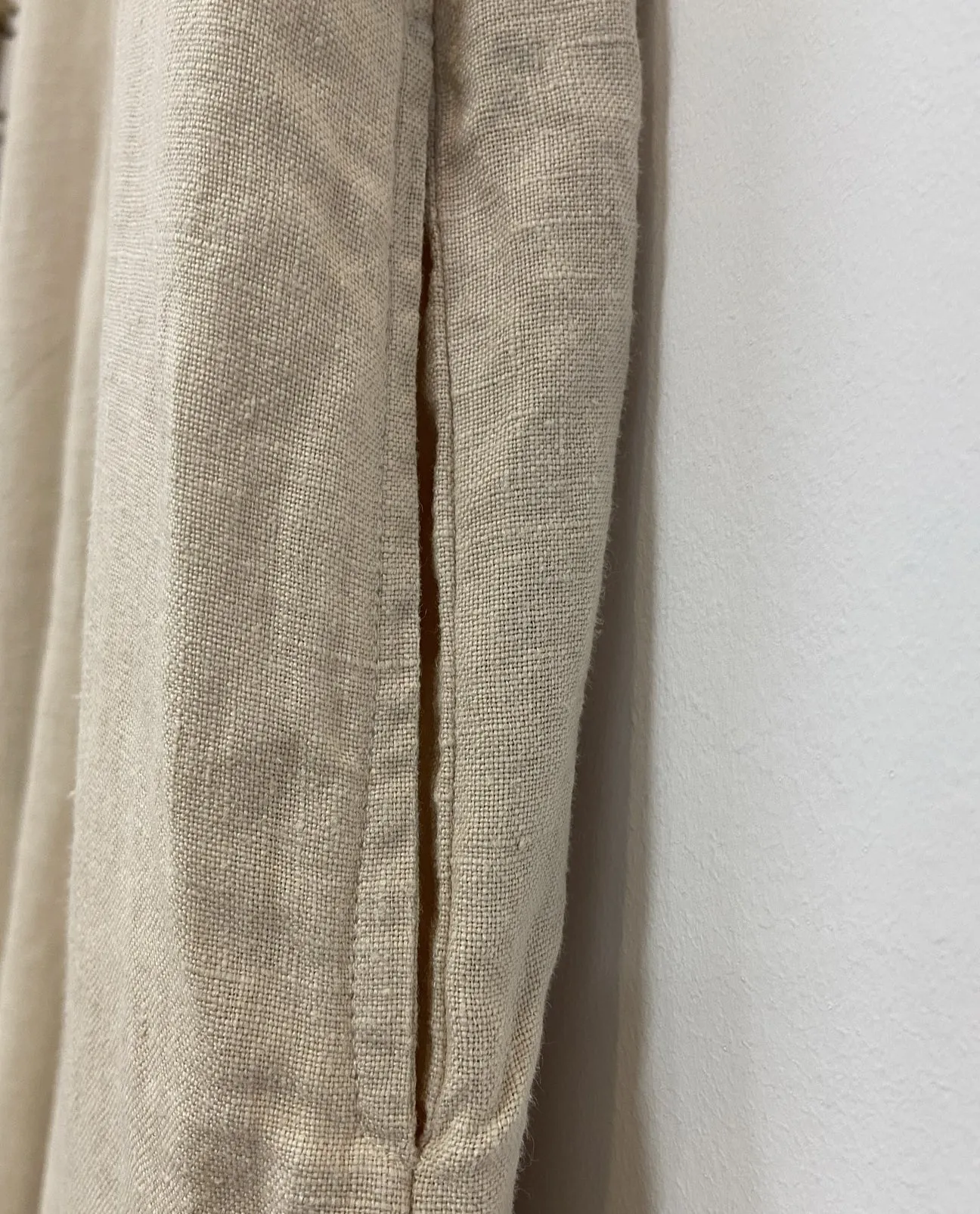 Gianna Linen Jumpsuit in Bone S