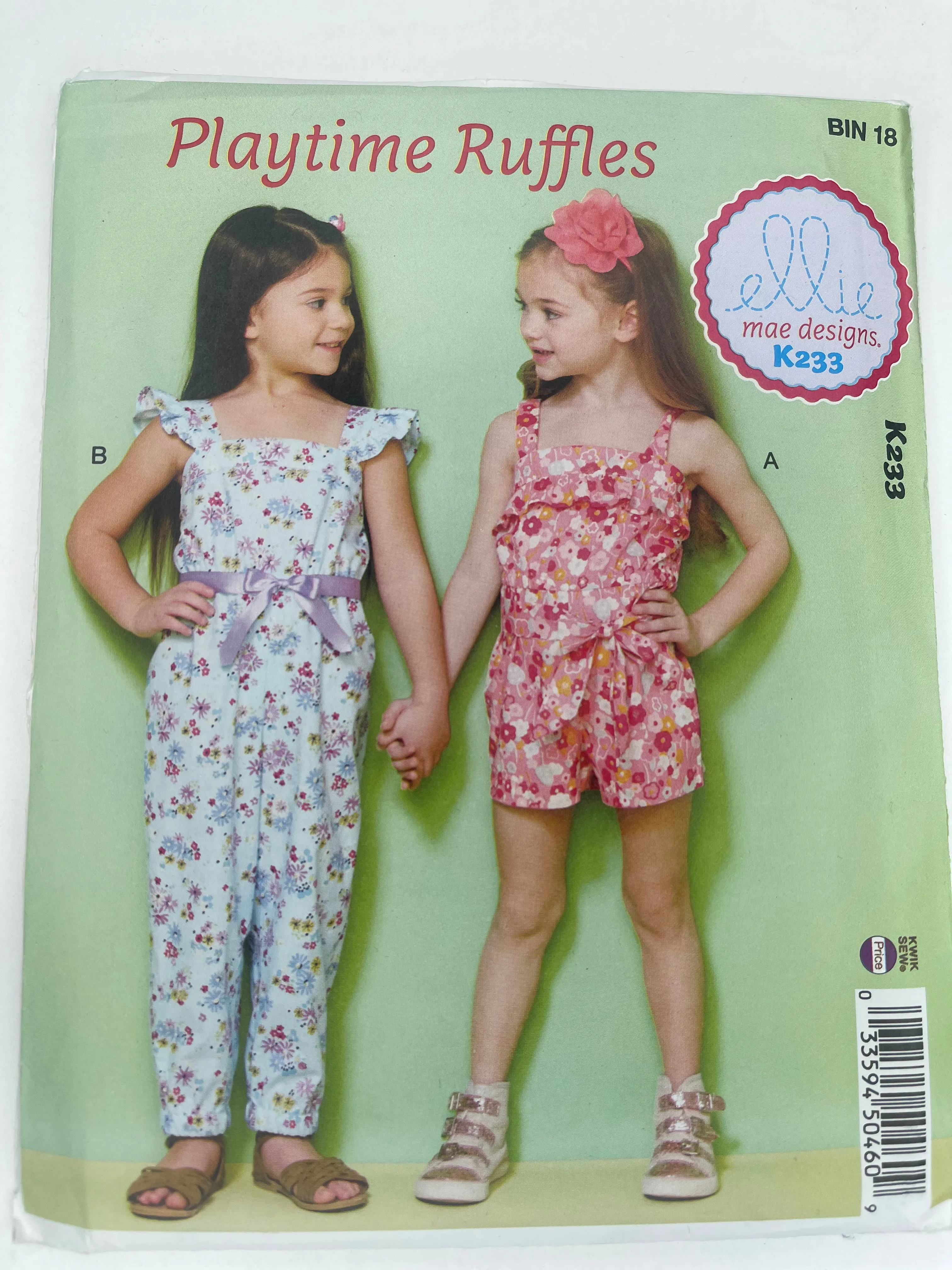 Girls Romper, Jumpsuit and Sash - K233