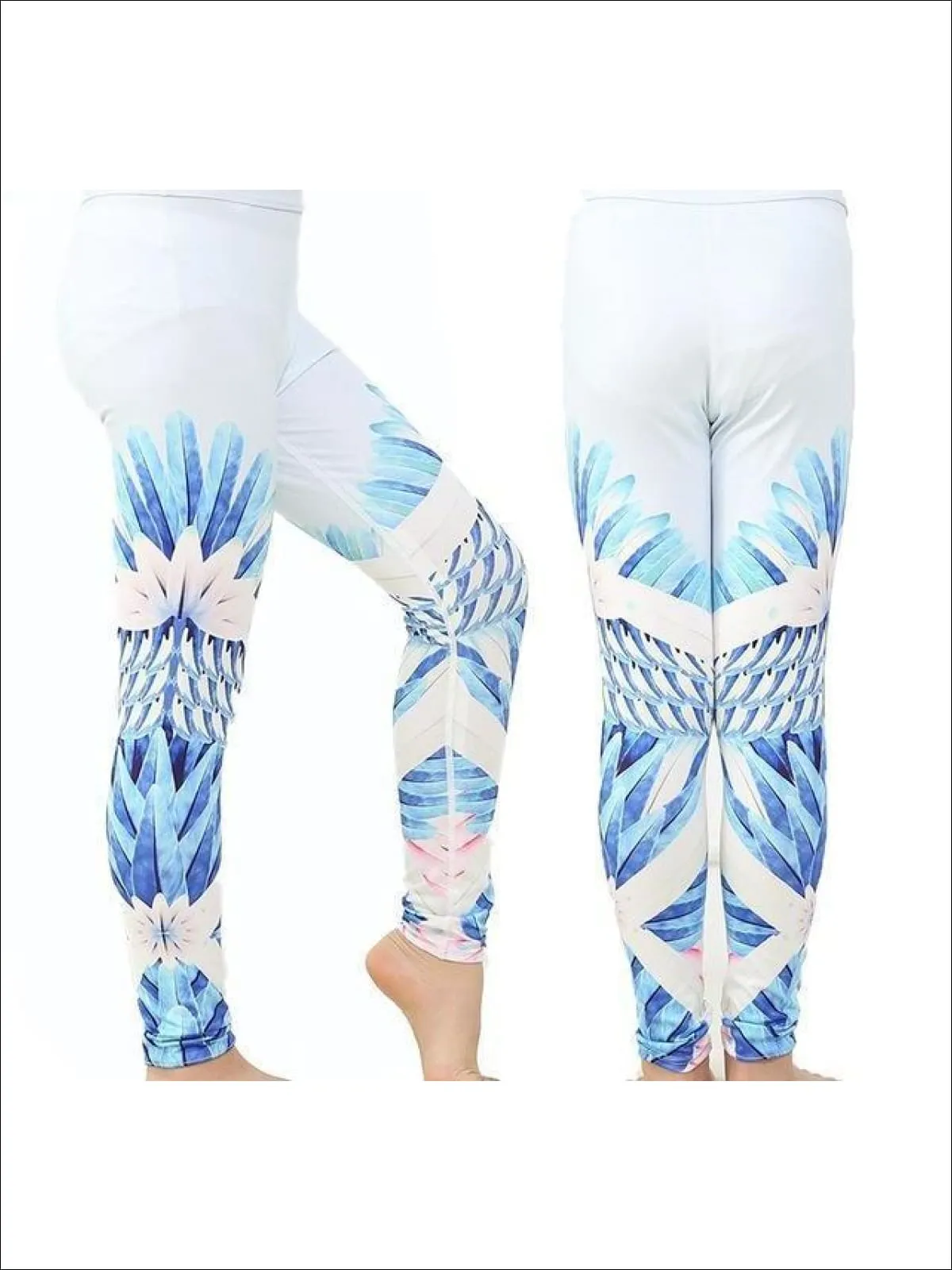 Girls Striped Unicorn Leggings (11 Style Options)