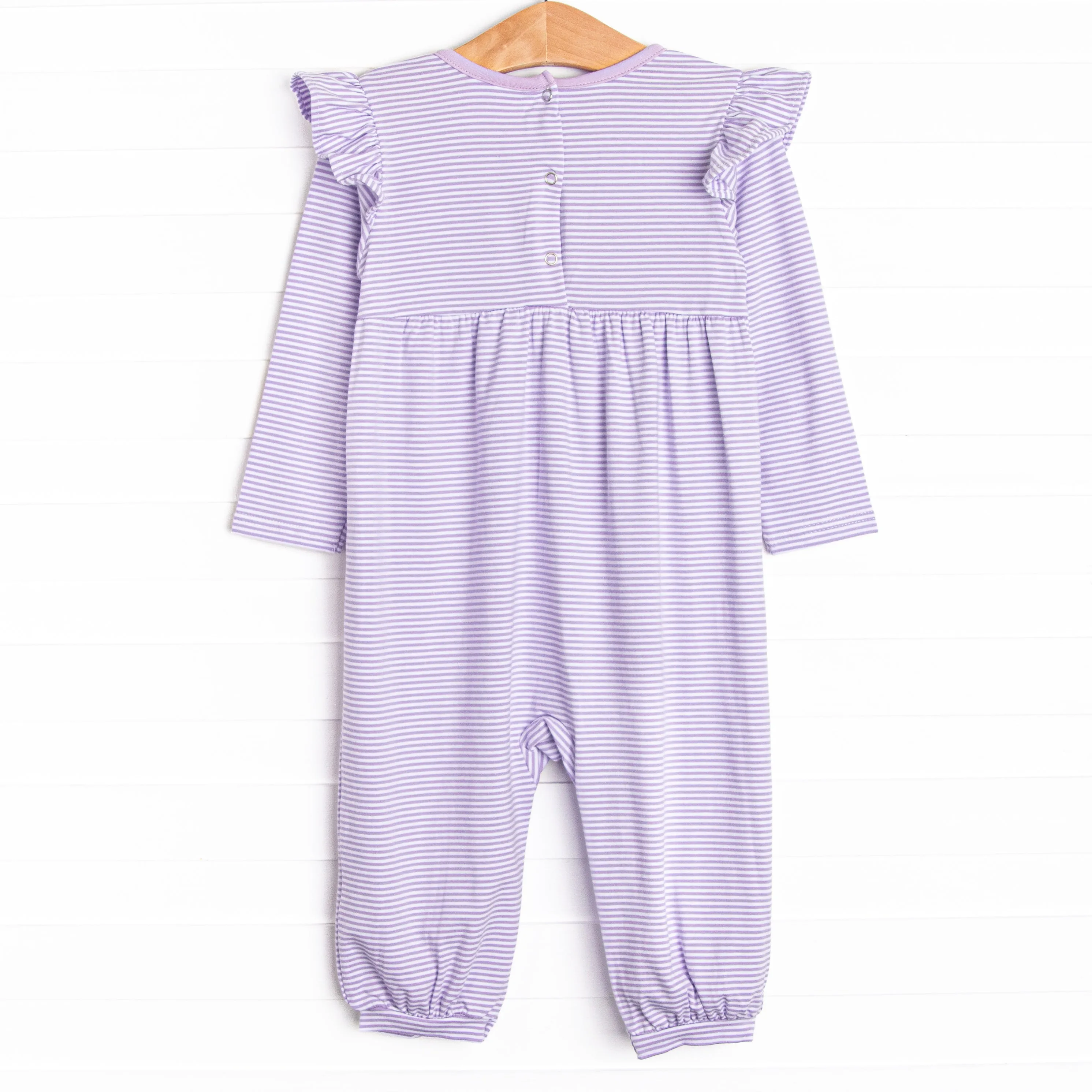 Gracie Romper, Lavender Stripe