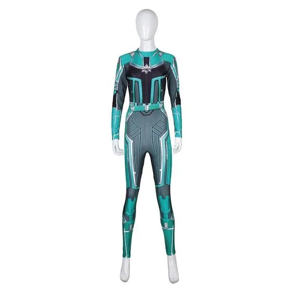 Green CAPTAIN MARVEL Costume Jumpsuit for Women