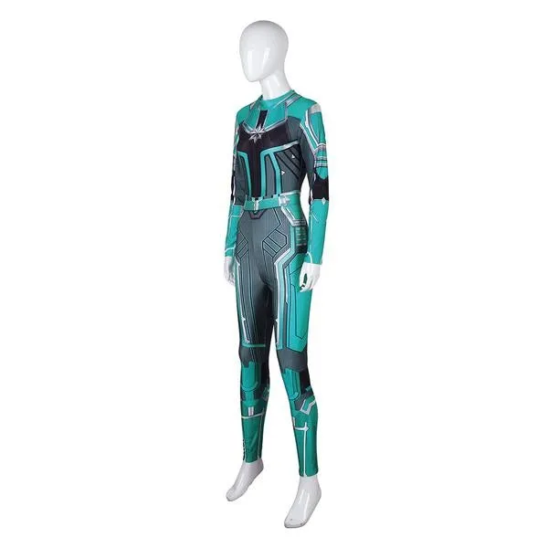 Green CAPTAIN MARVEL Costume Jumpsuit for Women