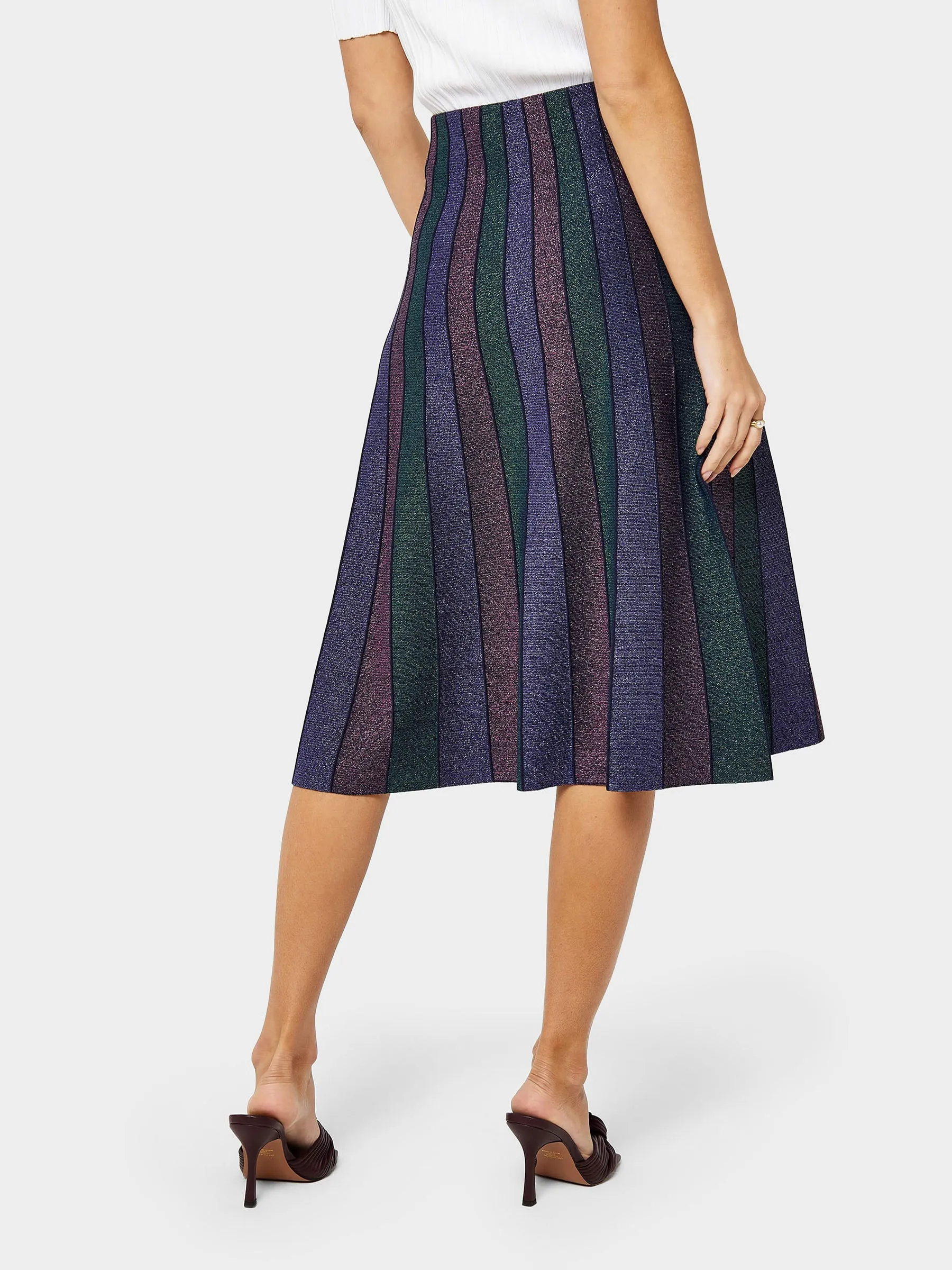 GWD Valentine Stripe Lurex Knitted Skirt