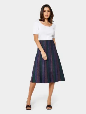 GWD Valentine Stripe Lurex Knitted Skirt