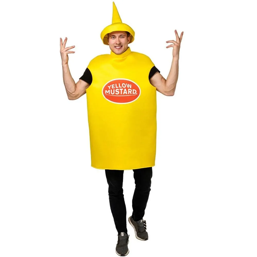 Halloween Adult Couples Mustard Ketchup jumpsuit Costume Cosplay Party