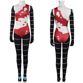 Helluva Boss Hazbin Hotel Fizzarolli Women Black Jumpsuit Party Carnival Halloween Cosplay Costume