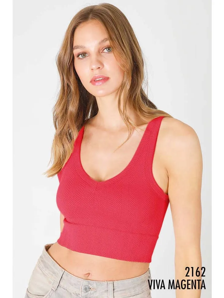 Herringbone Crop Top