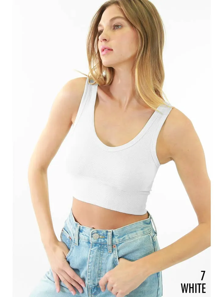 Herringbone Crop Top