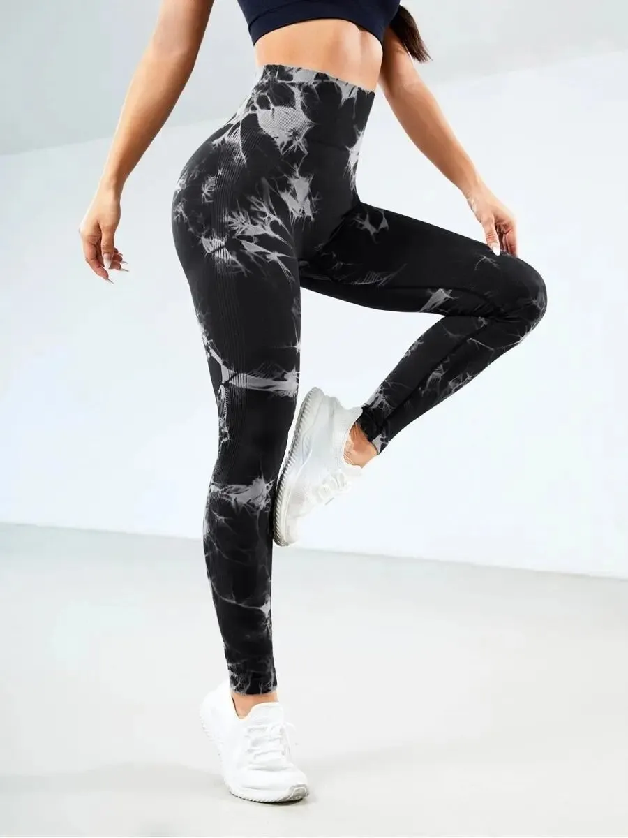 High Waist Butt Lift Tie-Dye Leggings