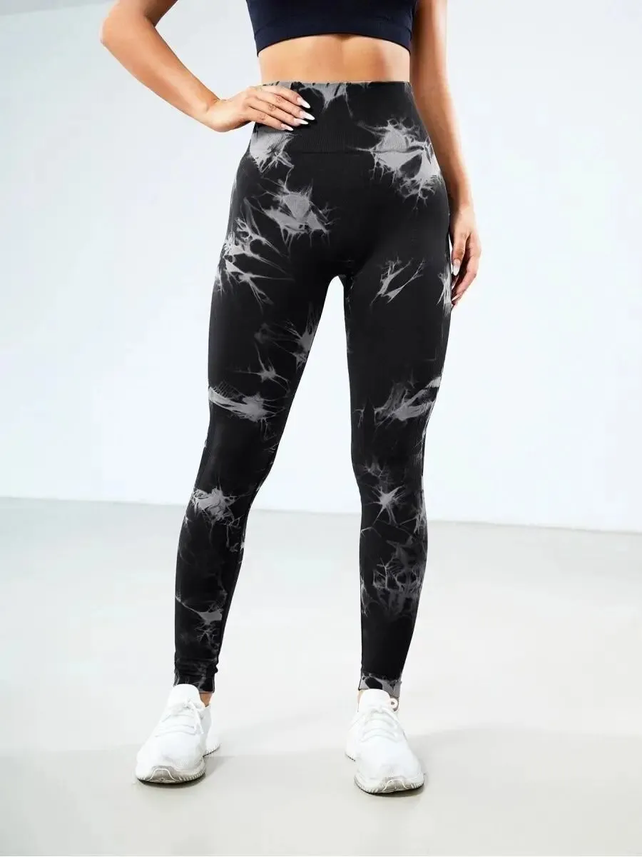 High Waist Butt Lift Tie-Dye Leggings