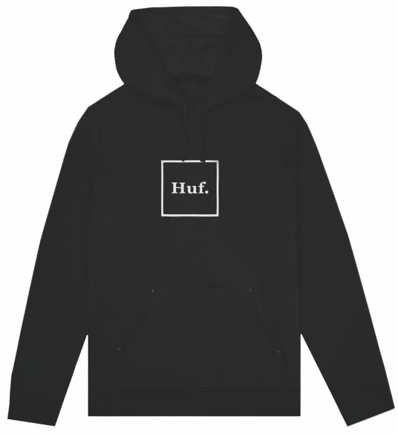 HUF Essentials Box Logo Pullover Hoodie, Black