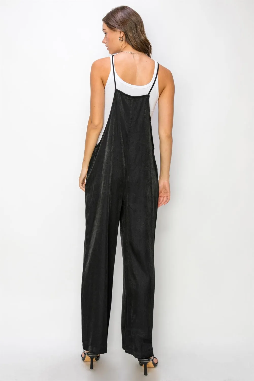 Hyfve Half Button Sleeveless Straight Jumpsuit