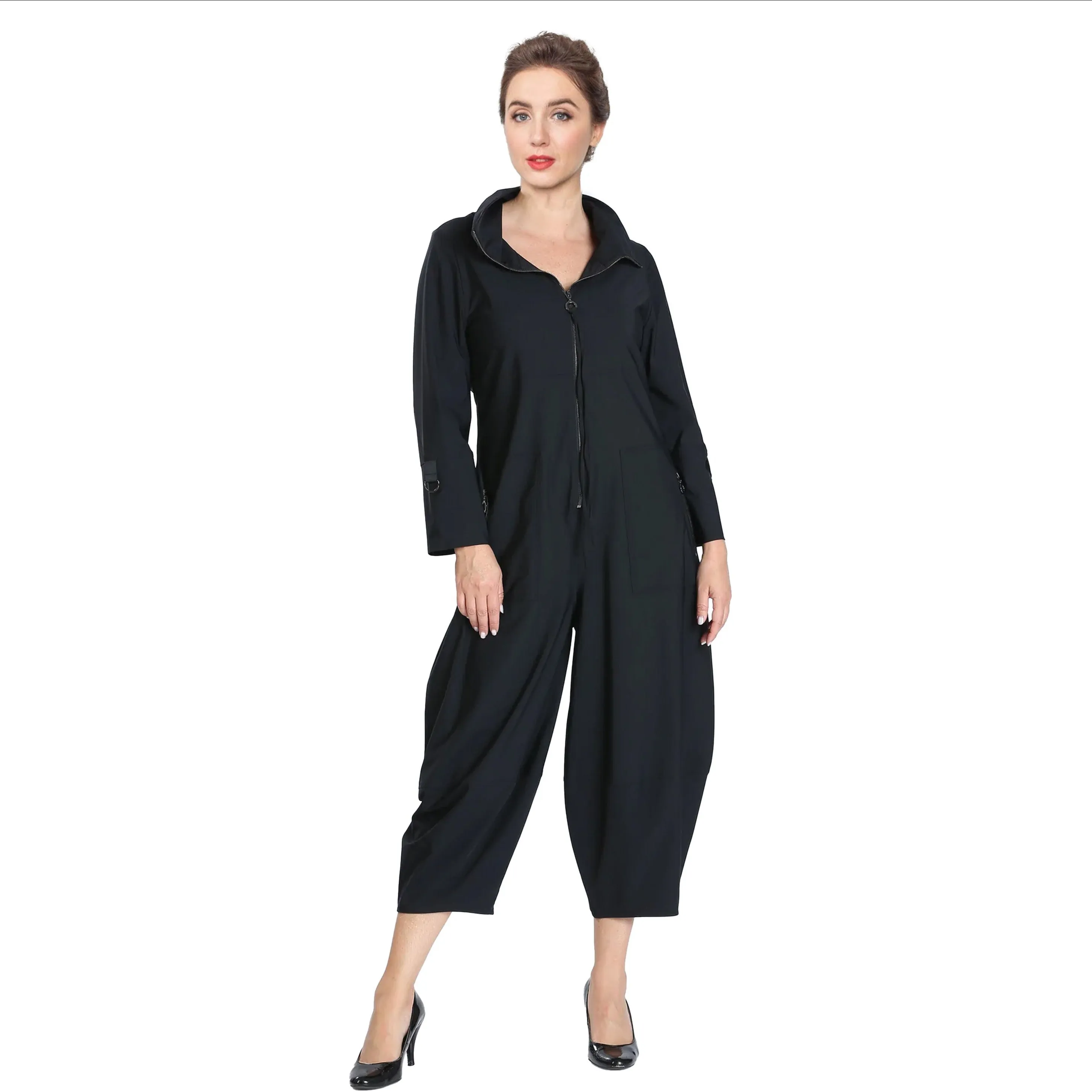 IC Collection Fashion Forward Jumpsuit in Black - 3297JS-BK