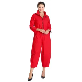 IC Collection Fashion Forward Jumpsuit in Red - 3297JS-RD