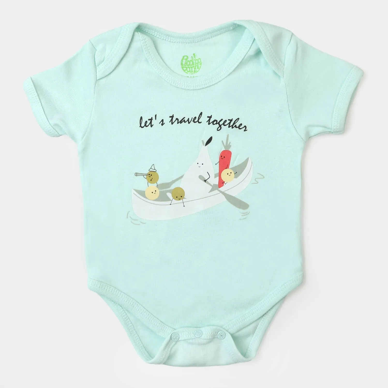 Infant Basic Cotton Romper Unisex Travel Together - Sky Blue