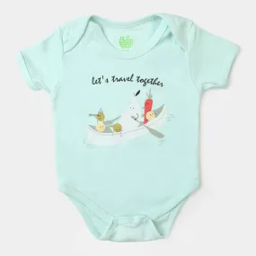 Infant Basic Cotton Romper Unisex Travel Together - Sky Blue