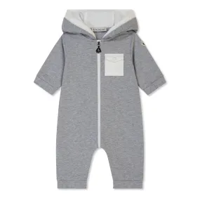 Infants Moncler Hooded Romper Suit