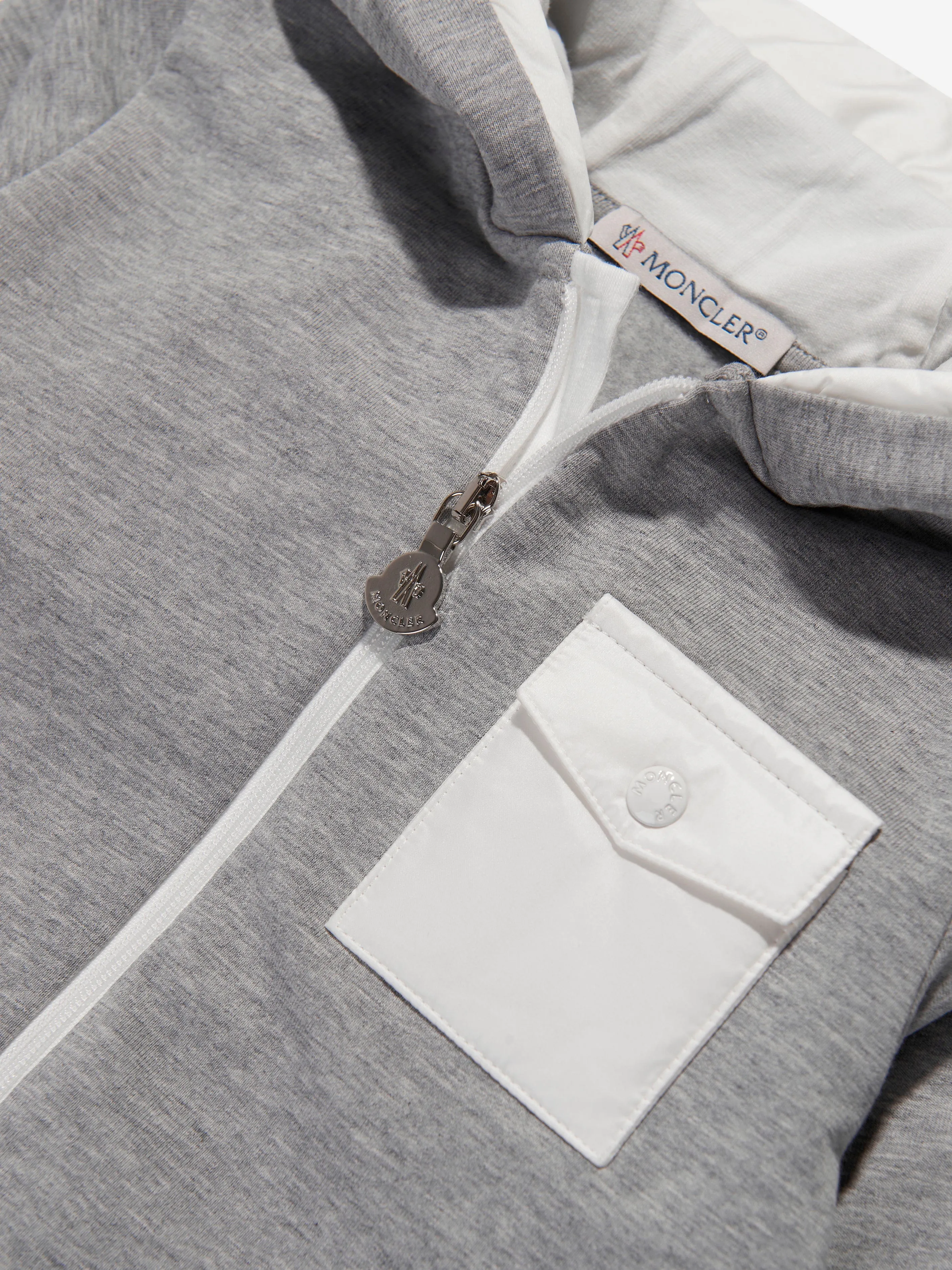 Infants Moncler Hooded Romper Suit