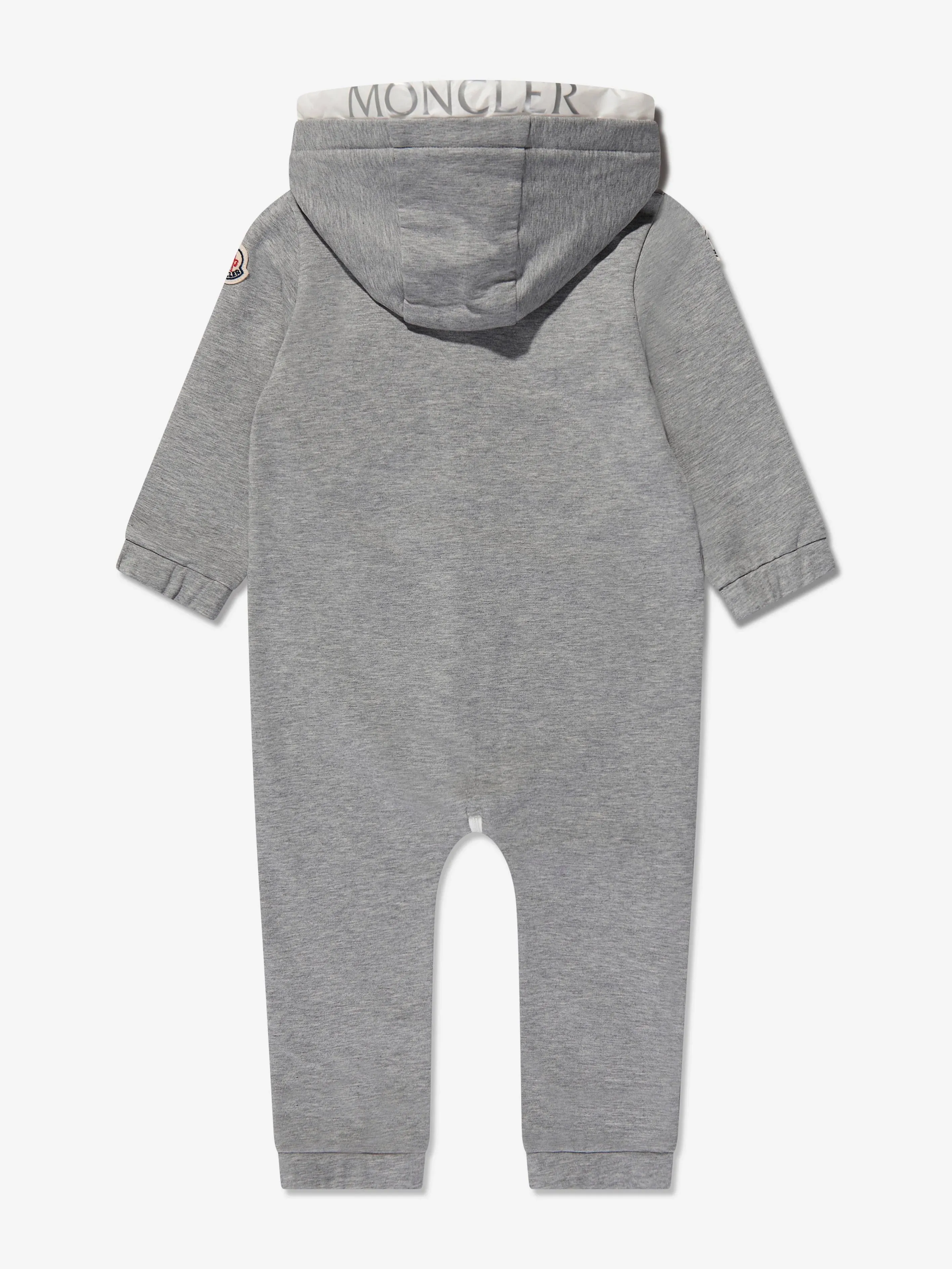 Infants Moncler Hooded Romper Suit