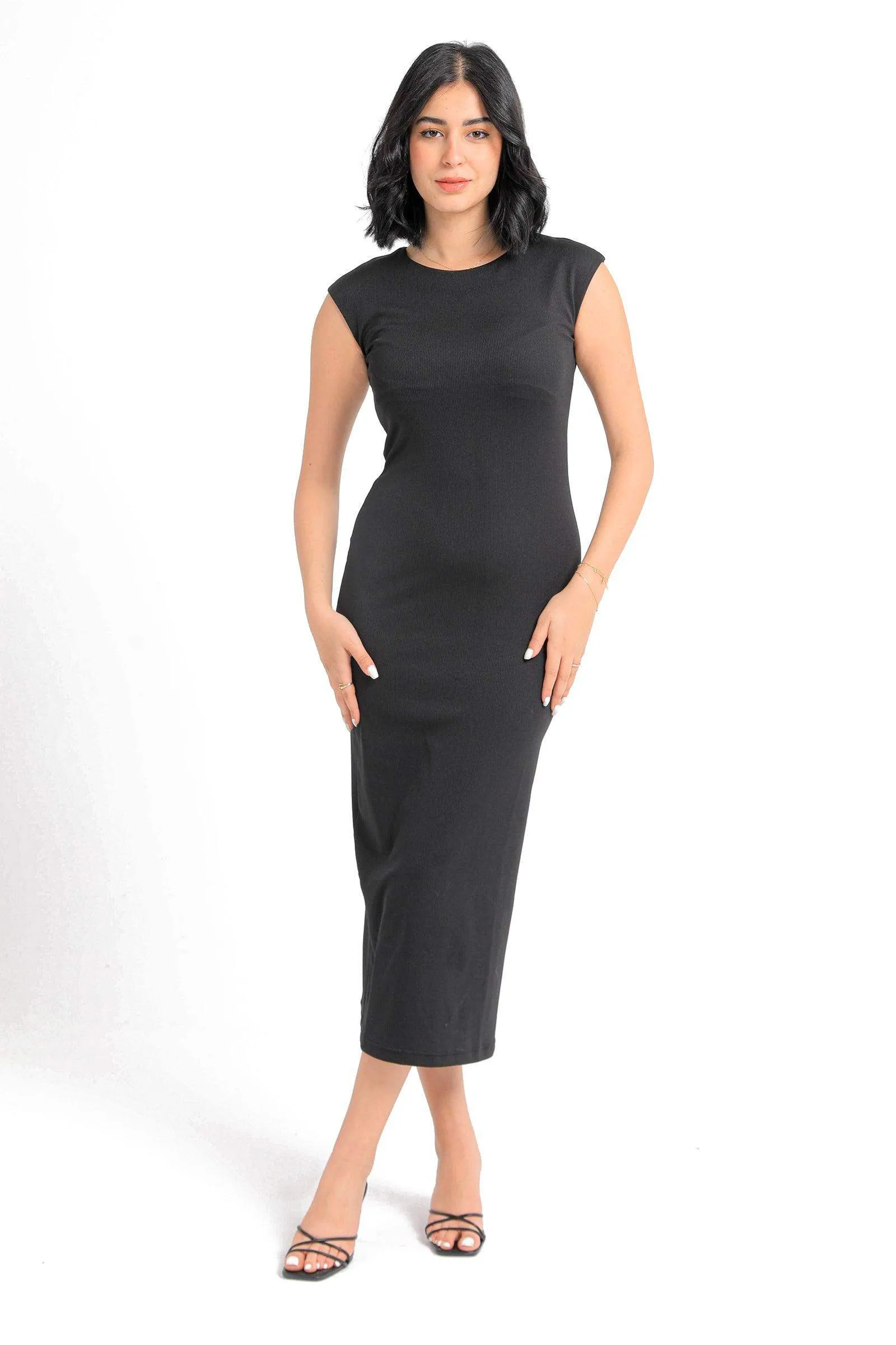 Jersey Sleeveless Midi Dress