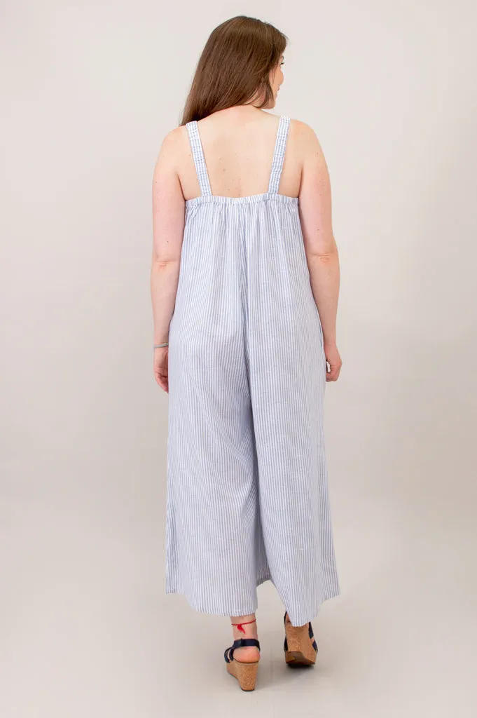 Joanna Jumpsuit, Summer Stripe, Linen Bamboo