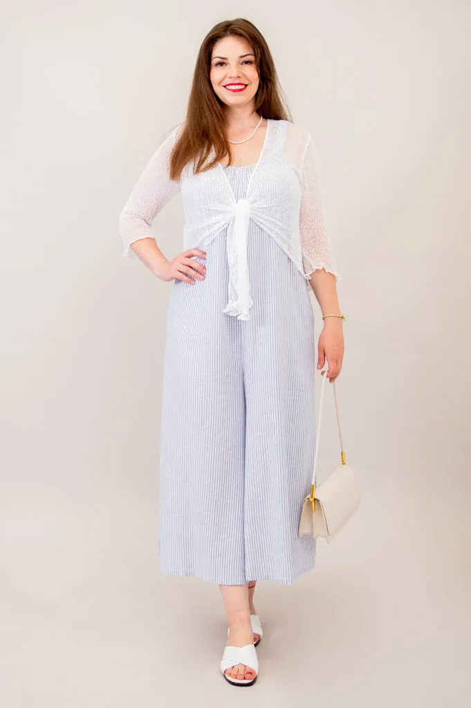 Joanna Jumpsuit, Summer Stripe, Linen Bamboo