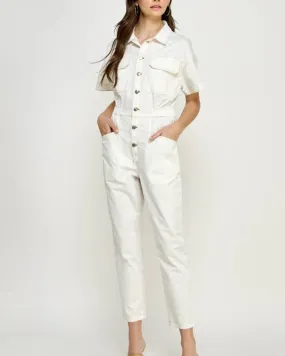 JOURNEE BUTTON DOWN JUMPSUIT