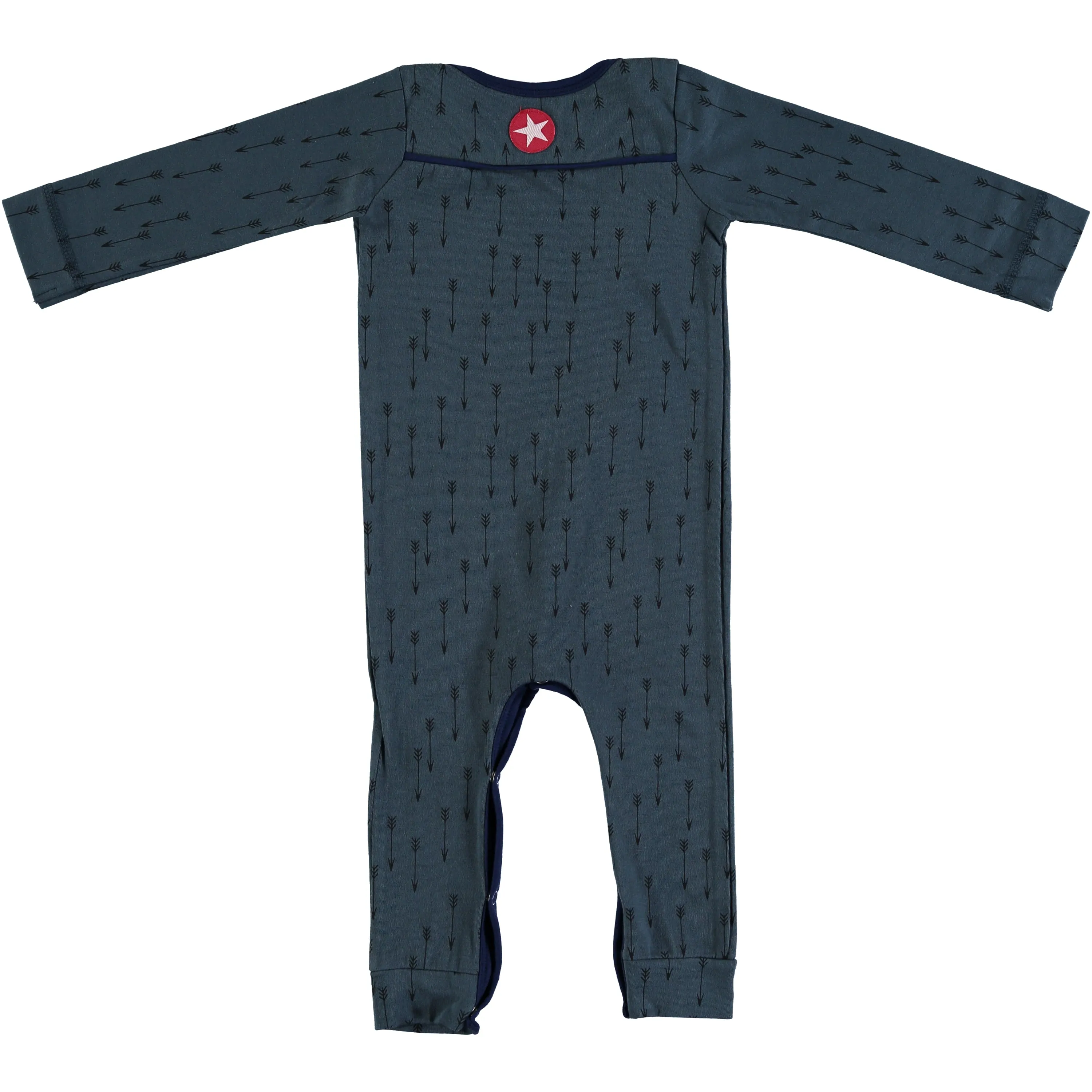 Kik Kid Organic Romper Arrow Print Dark Grey Dark Blue