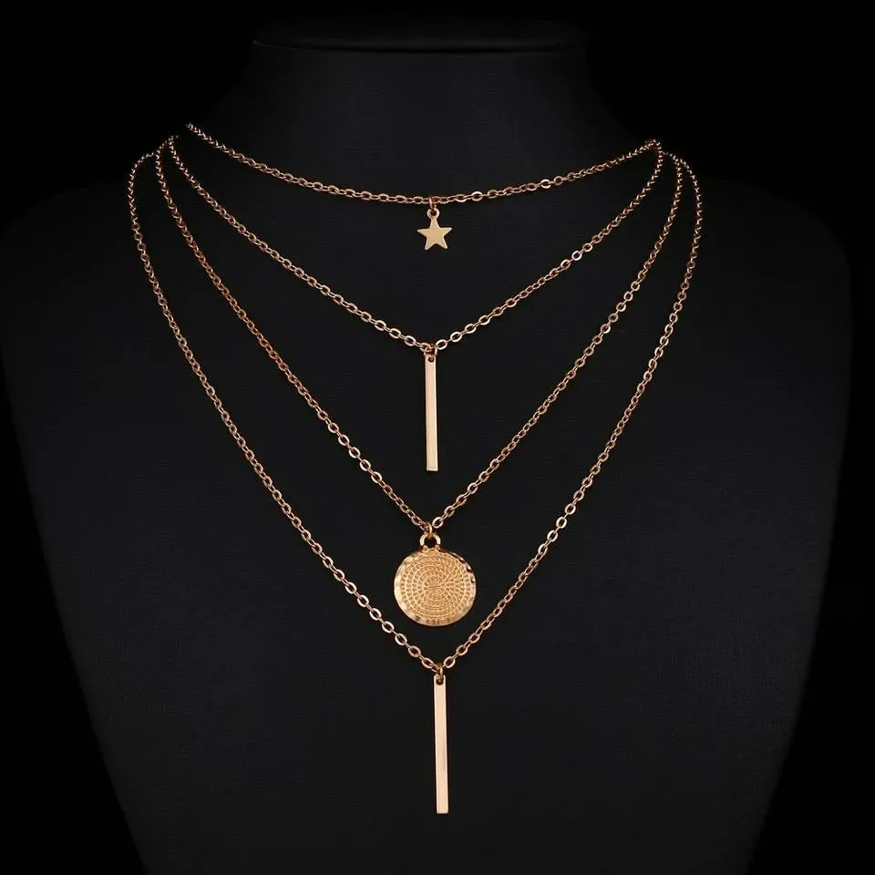 Kissy Layered Gold Necklace