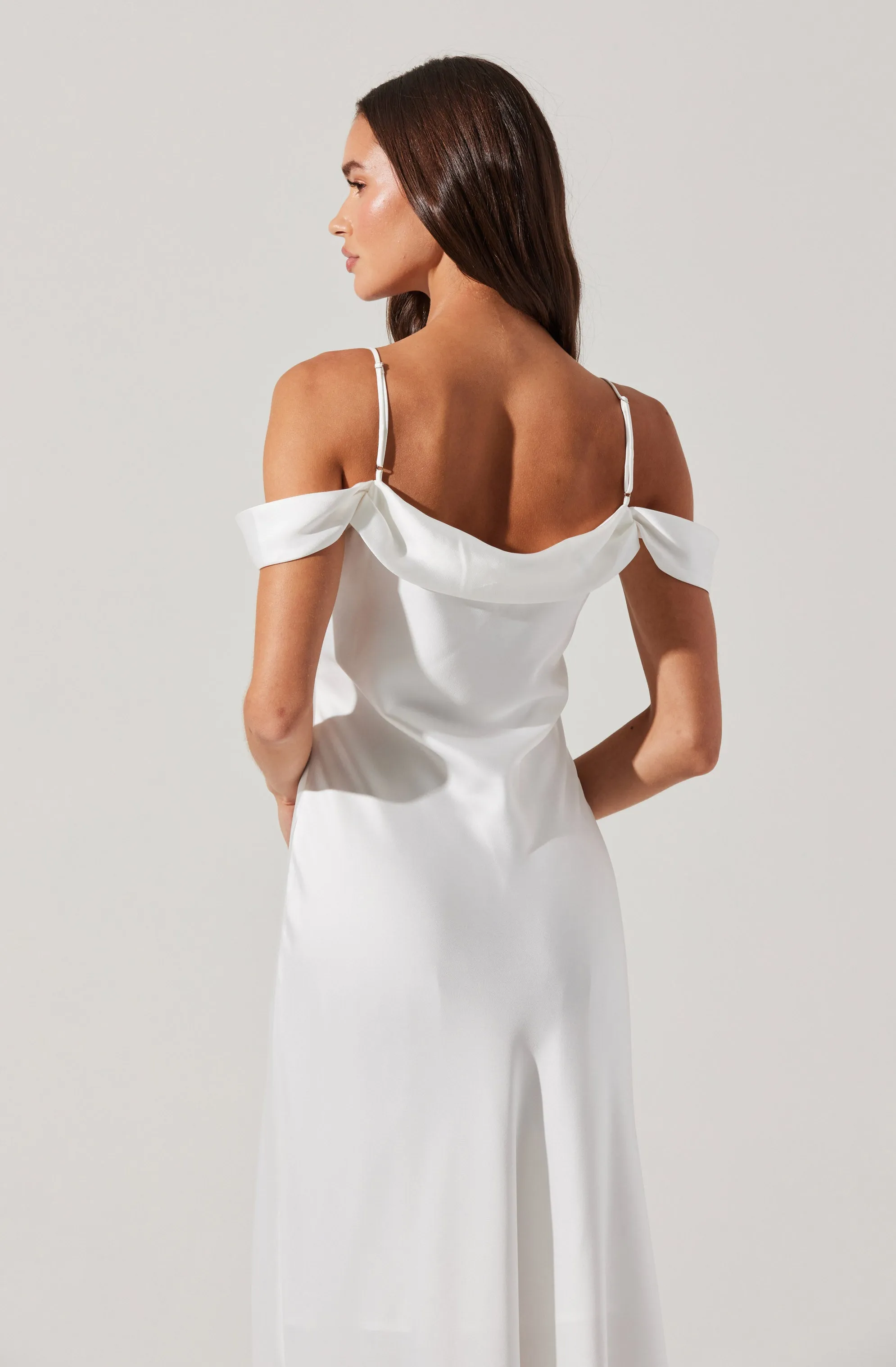 Kitura Cold Shoulder Midi Dress