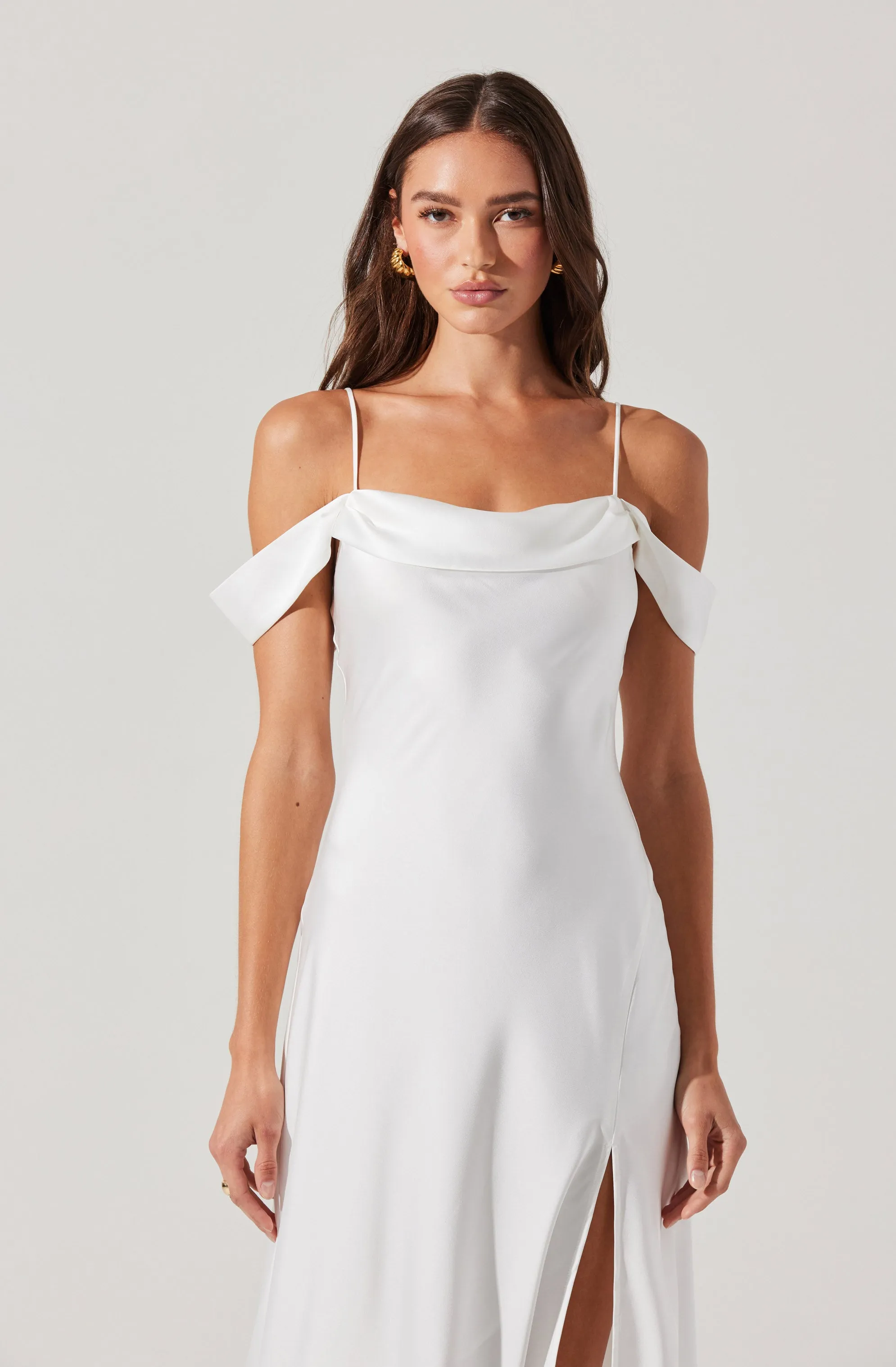 Kitura Cold Shoulder Midi Dress