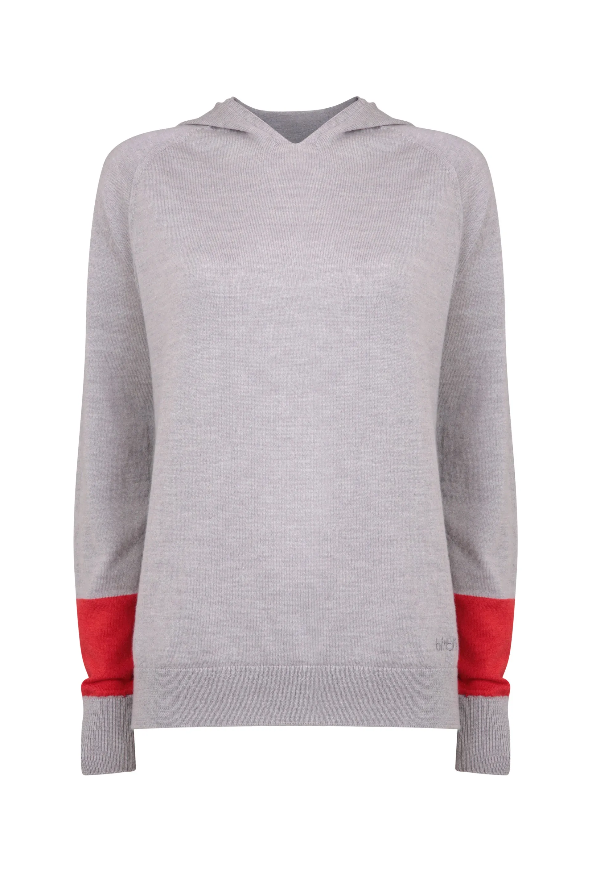 Ladies hoodie jumper in light grey