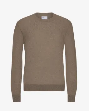 Light Merino Wool Crew - Warm Taupe