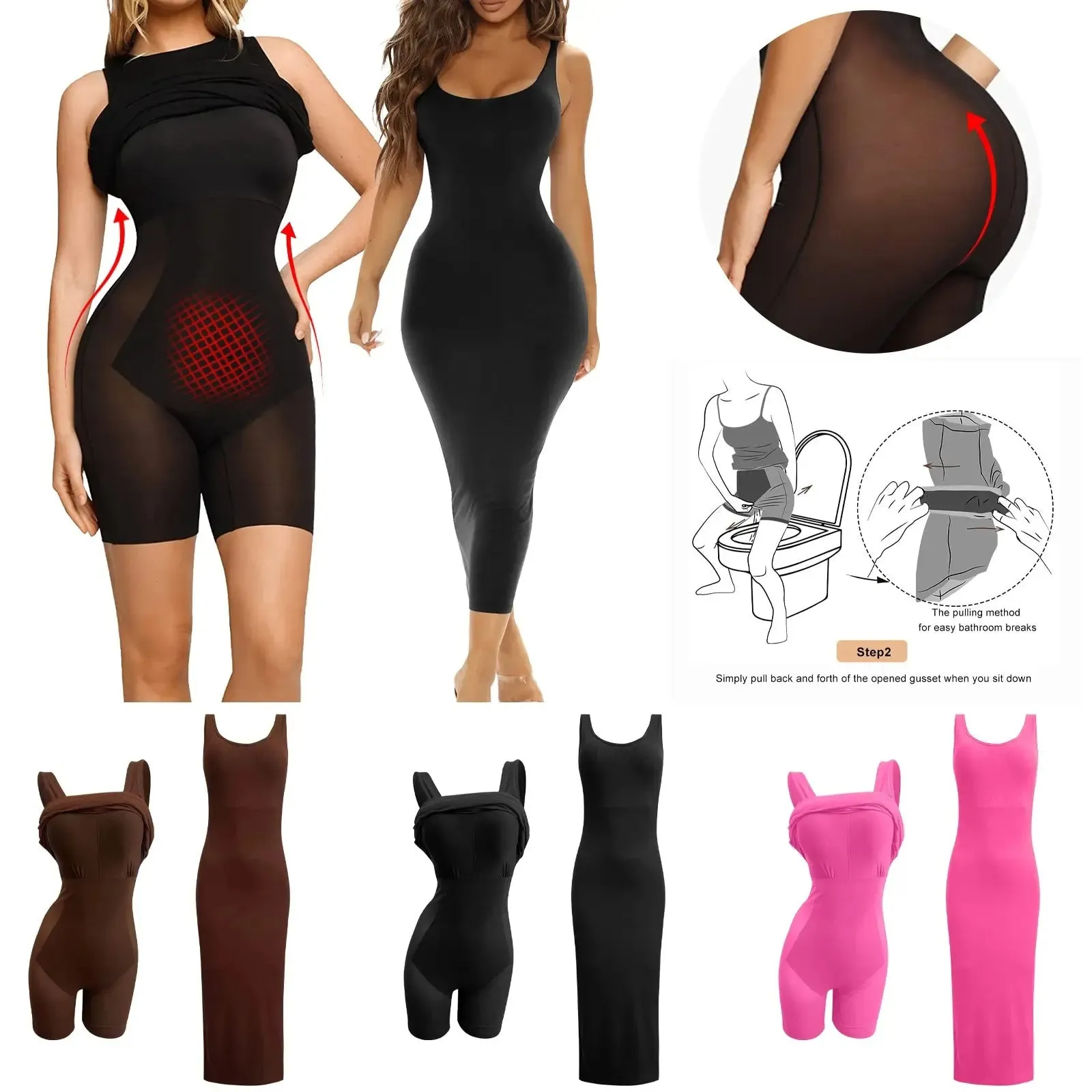 LovelyRLovely One-piece 2-in-1 Sling Body Shaping Dress