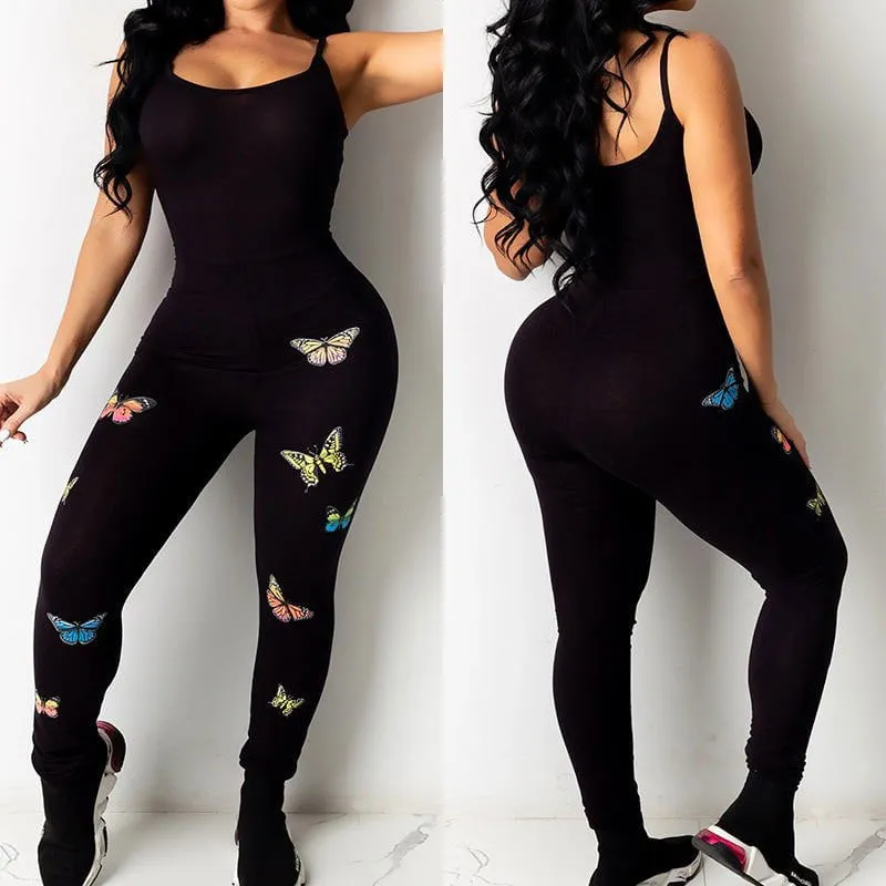 LovelyRLovely Printed Butt Lift Jumpsuit