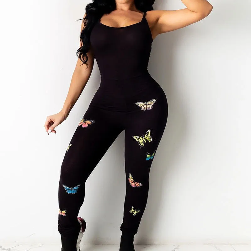 LovelyRLovely Printed Butt Lift Jumpsuit