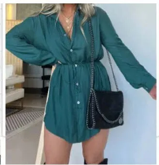 LovelyRLovely Women's Long Sleeve Jumpsuit Shirt Dress